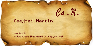 Csejtei Martin névjegykártya